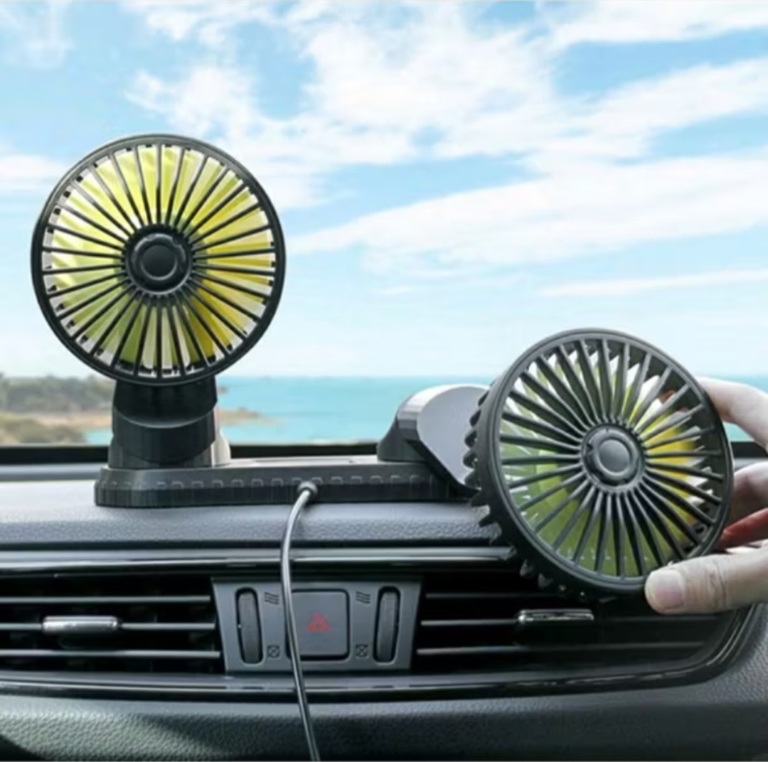 QUẠT ĐÔI 3 CẤP ĐỘ GIÓ SIÊU MÁT TRÊN Ô TÔ VĂN PHÒNG