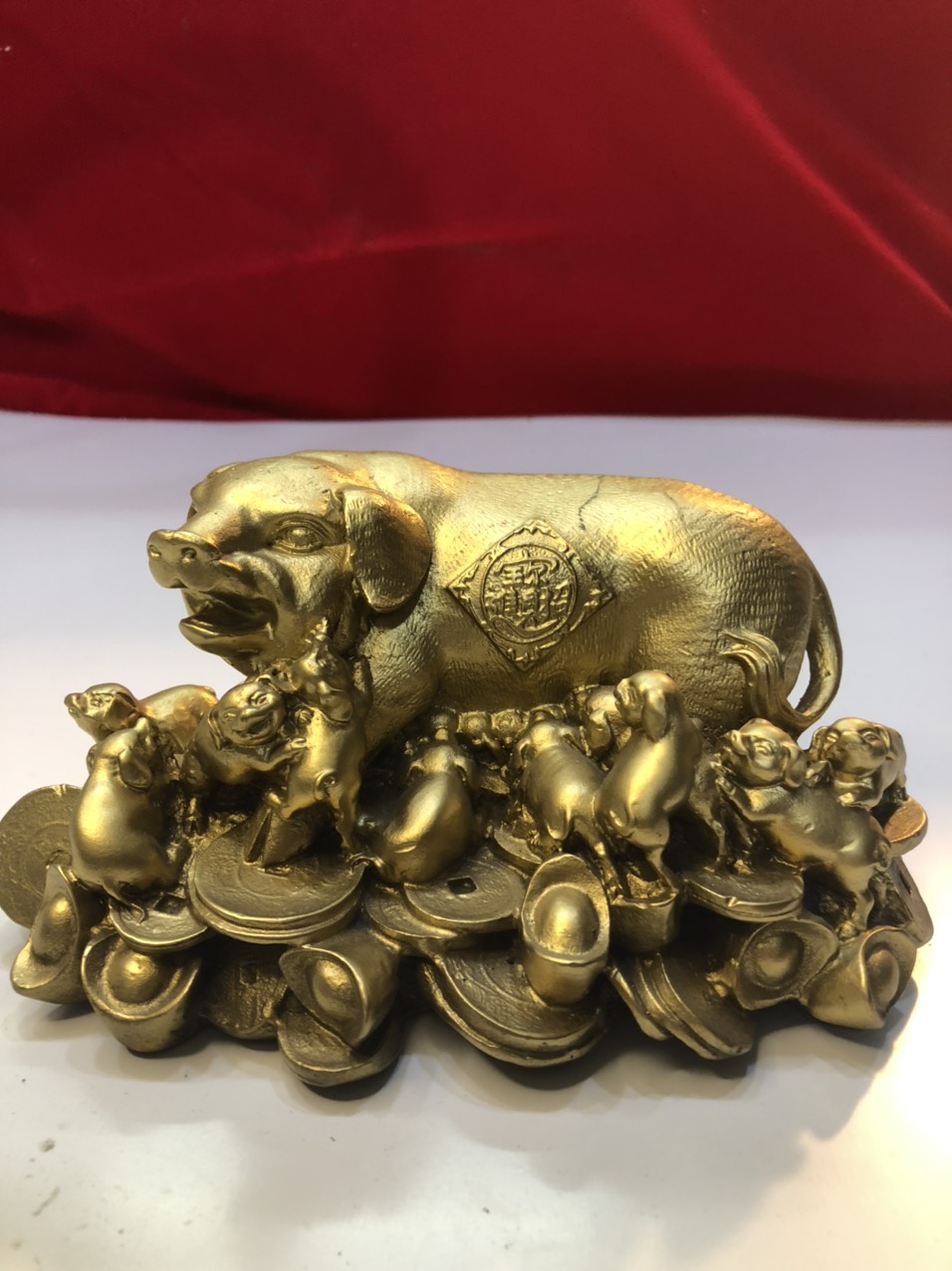 Tượng Heo đàn phong thủy cao 12cm