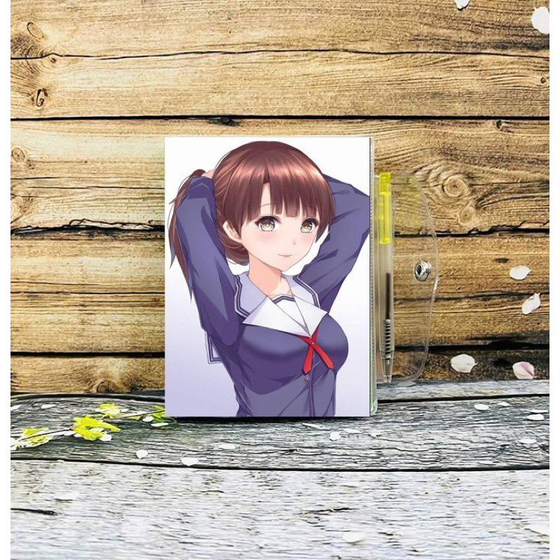 ￼Sổ tay anime Saenai Heroine no Sodatekata Saekano tặng kèm bút / sổ viết hình Saekano Saenai Heroine no Sodatekata