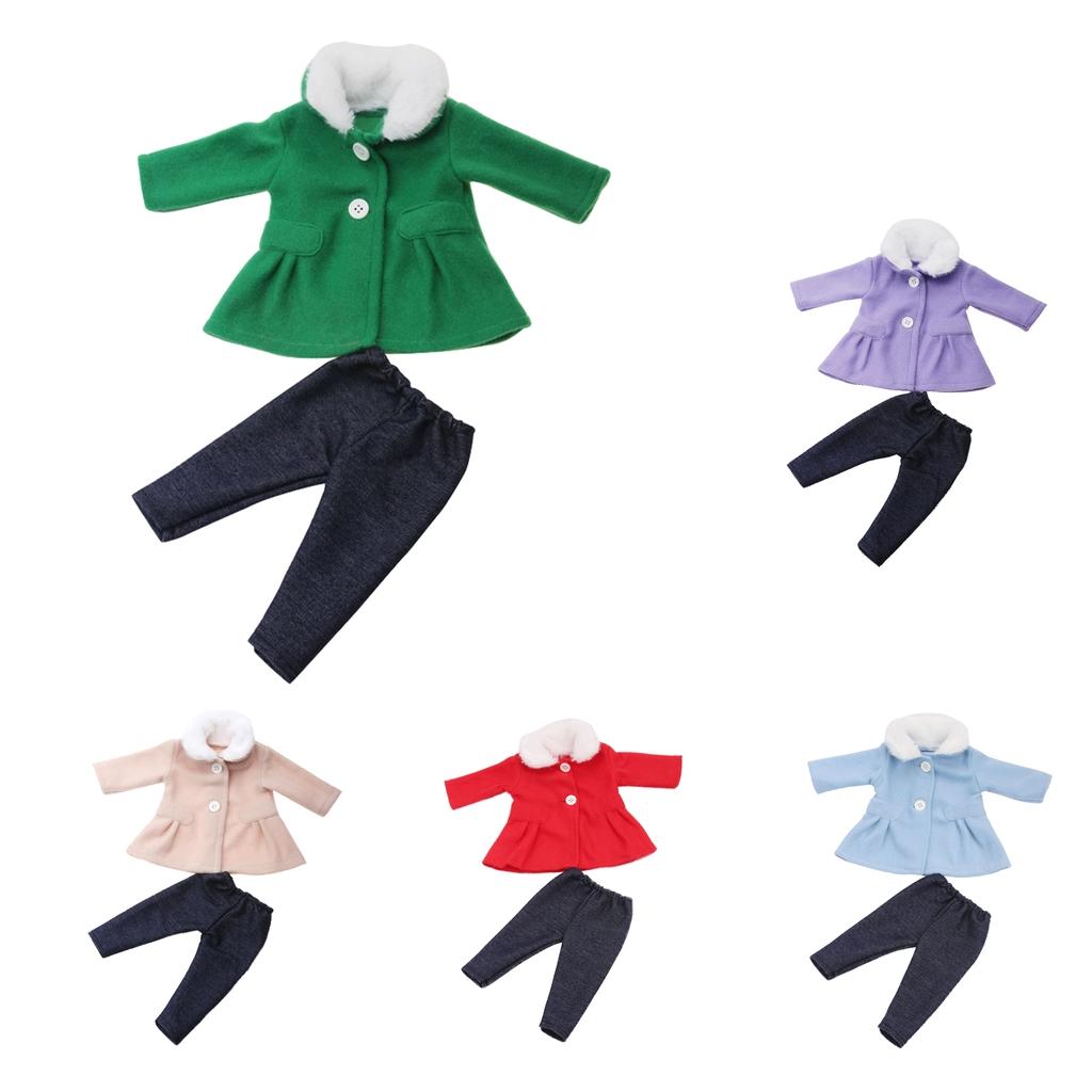 Fashion Girl Doll Winter Coat & Pants for 18inch American Doll Accs Red