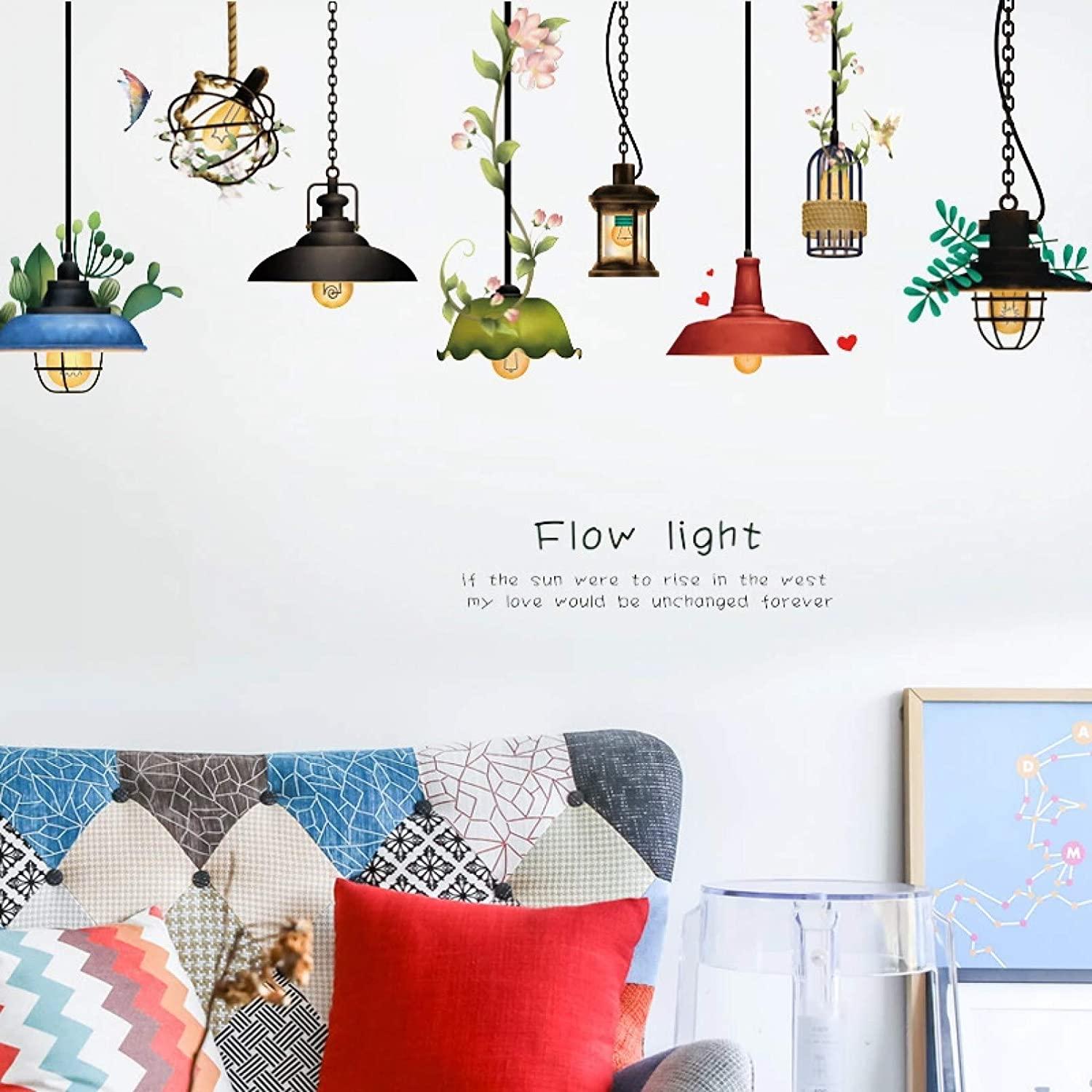 DECAL DÁN TƯỜNG CHÙM ĐÈN FLOW LIGHT SỐ 2