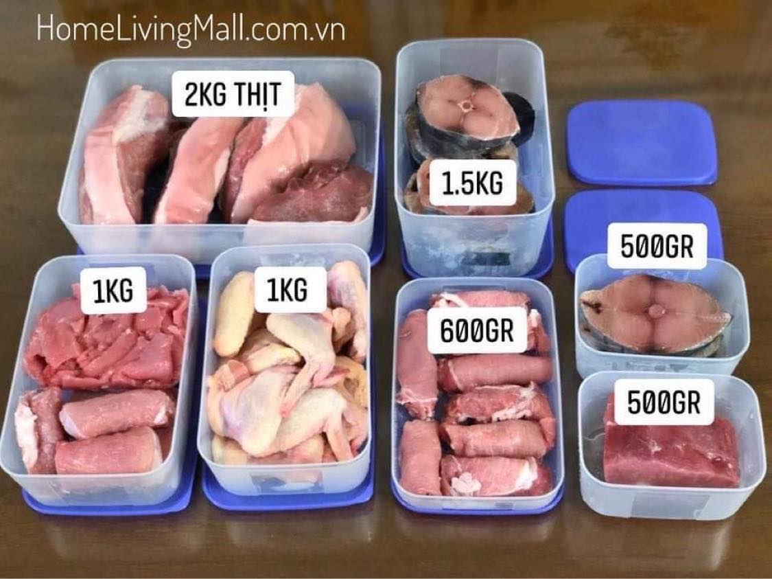 Bộ Trữ Đông Tupperware Freezermate Essential Set 7