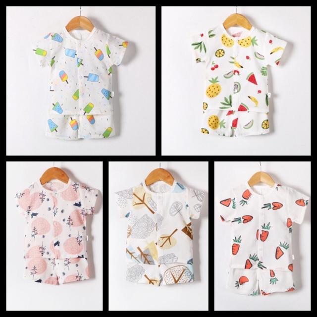 Bộ cotton giấy loại 1 cho bé trai bé gái