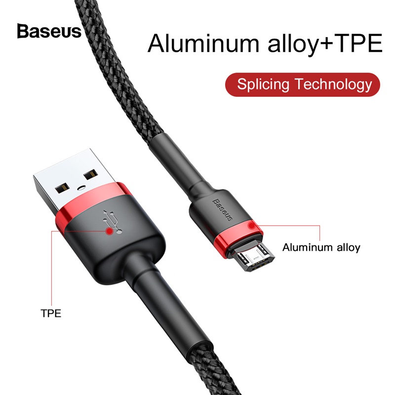 Cáp sạc bện dù siêu bền Baseus Cafule PD2.0 60W flash charging USB For Type-C cable (20V 3A) 1m 2m 5m CATKLF - Hàng chính hãng