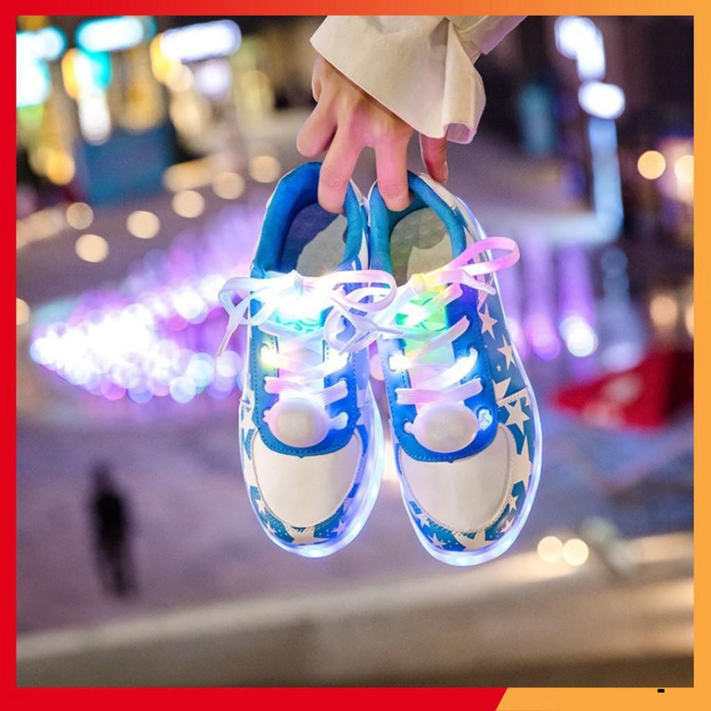 Dây giày vải gắn đèn led phát sáng dùng pin 1m2 (Cả nam và nữ)-Dây giày đèn LED phát sáng