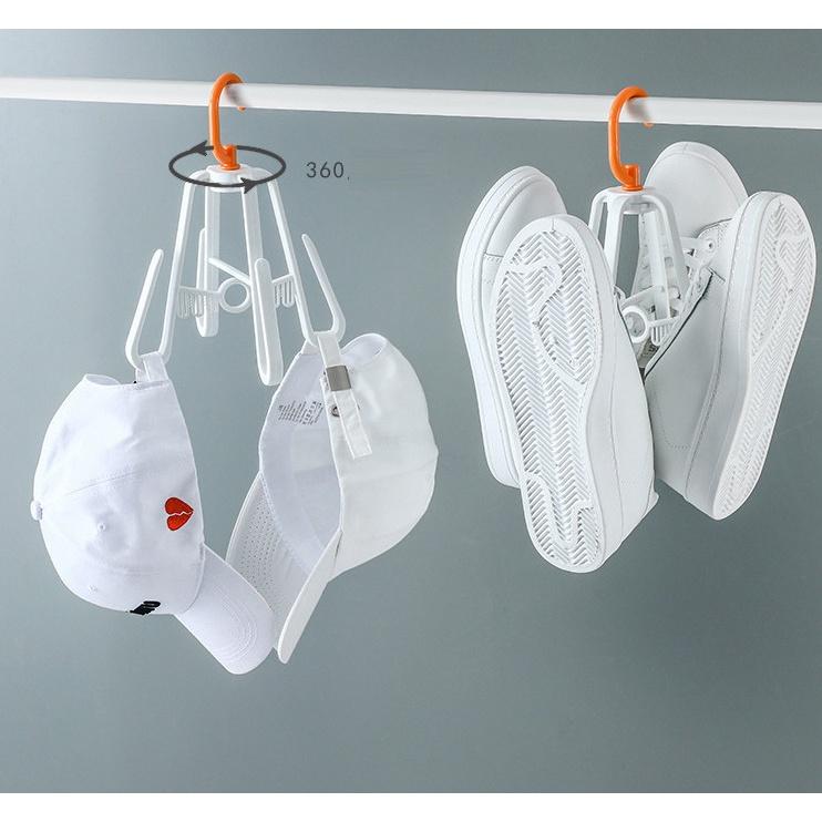 Móc phơi giày 4 chấu xoay 360 độ thông minh