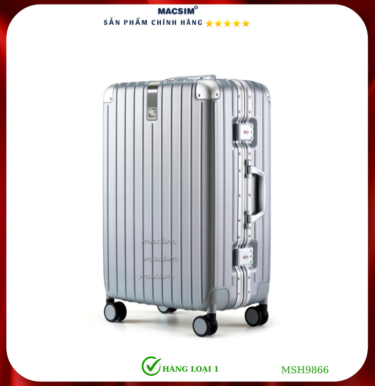 Vali cao cấp Macsim Hanke MSH9866 ( 20 inche) màu xám