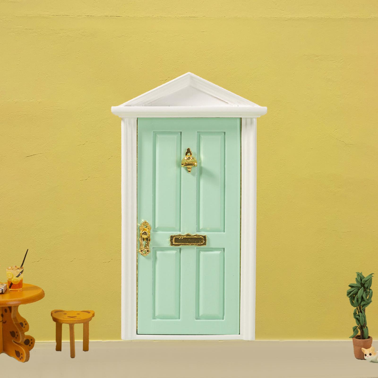 Mini Miniature Door 1/12 Girls Boys for Life Scene Decor Educational Model