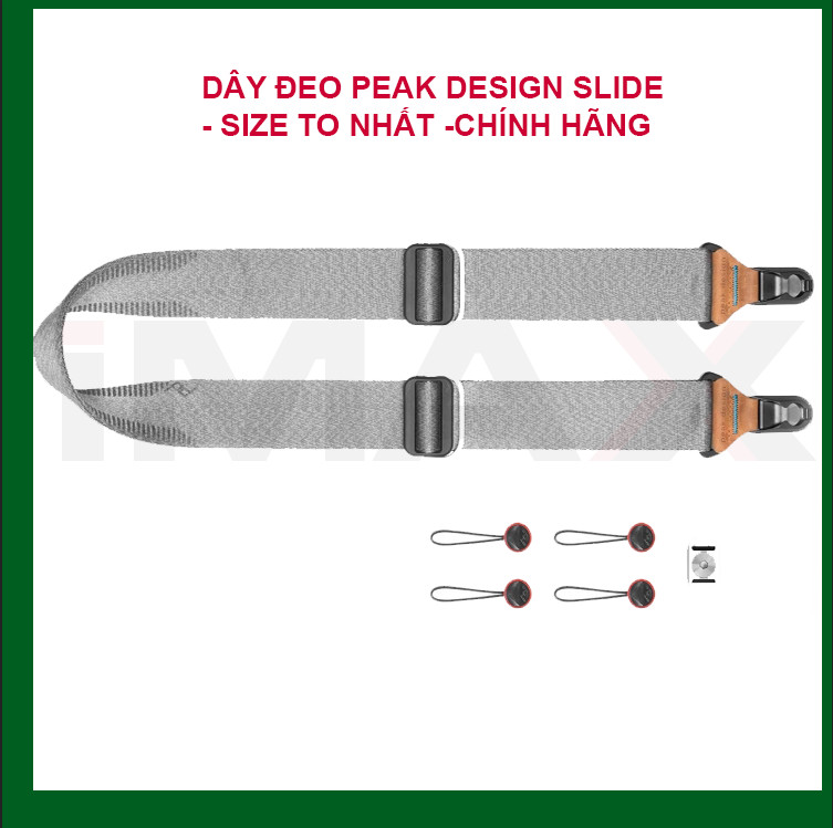 DÂY ĐEO MÁY ẢNH PEAK DESIGN SLIDE - SIZE TO NHẤT MÀU XÁM - HÀNG CHÍNH HÃNG