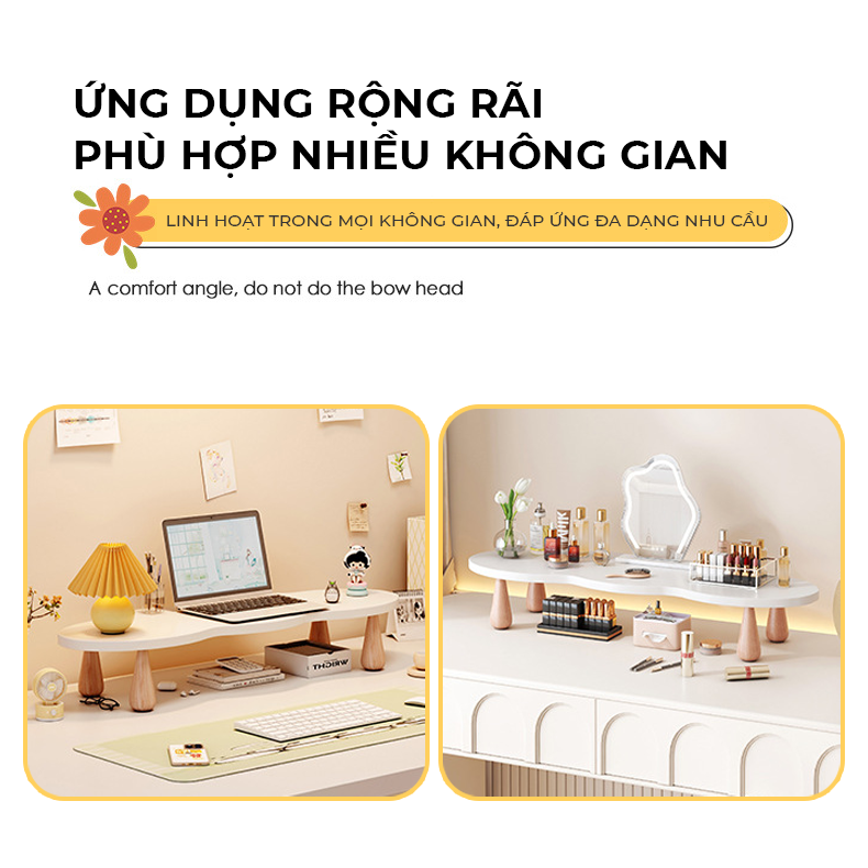Kệ để màn hình máy tính, laptop decor bàn làm việc thiết kế đẹp thương hiệu IGA - GP390