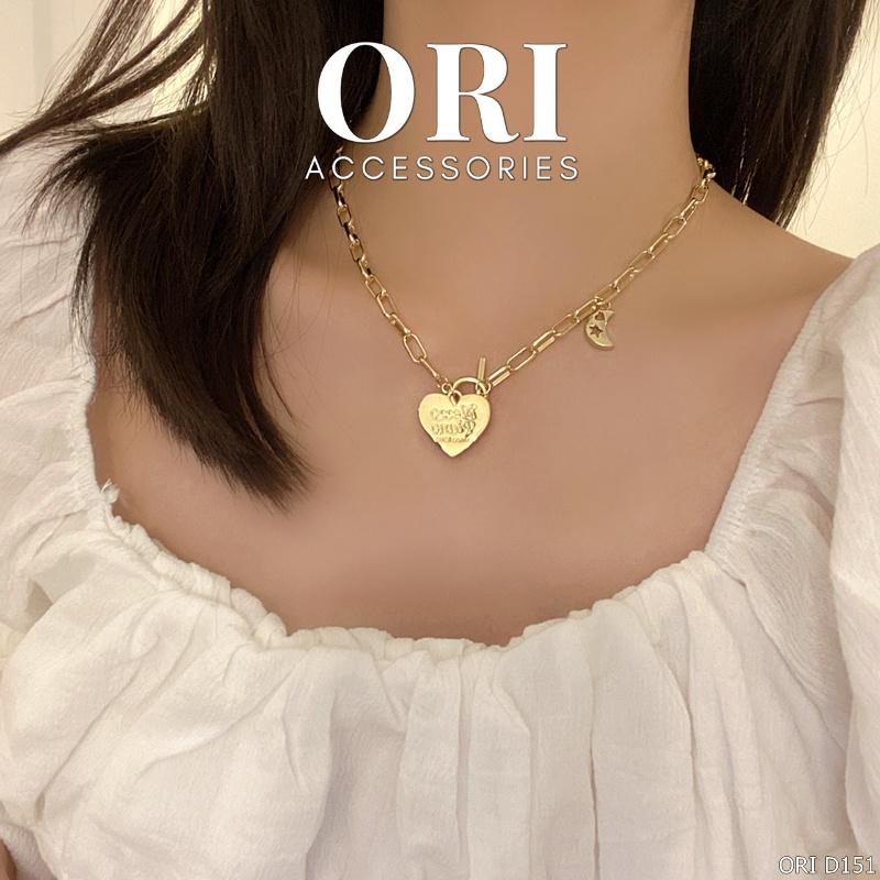 Dây chuyền Choker nữ hình trái tim Carwyn cá tính ORI ACCESSORIES D151