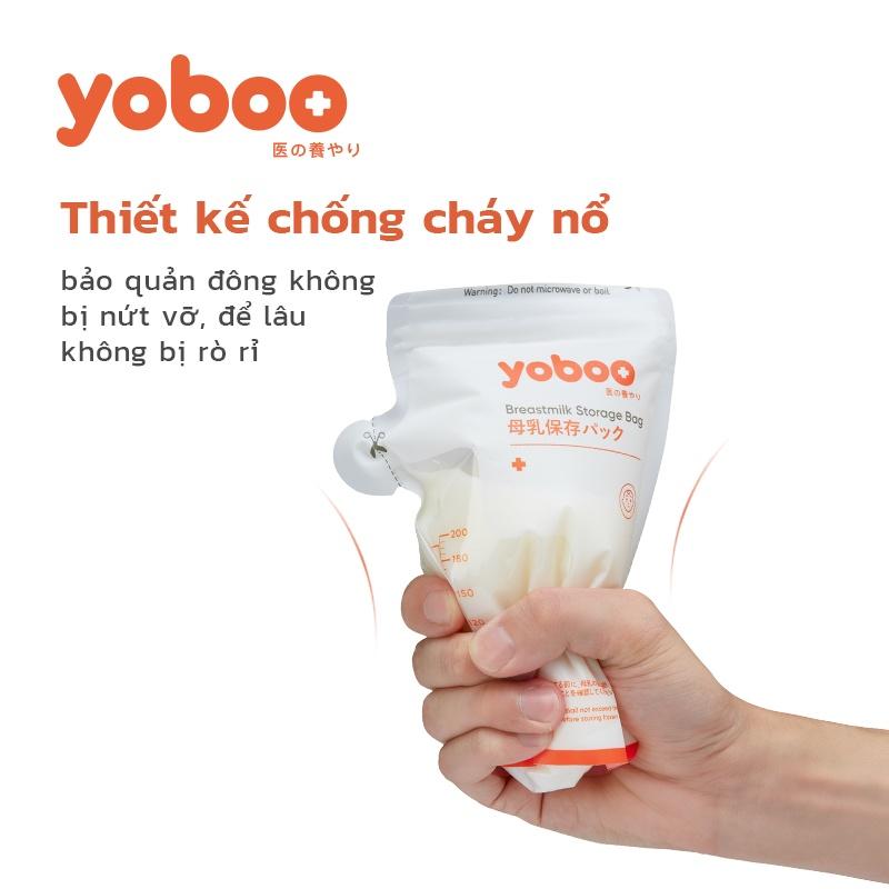 Combo 3 Hộp Túi Trữ Sữa Mẹ Có Vòi Rót 200ml yoboo ( 90 Túi)