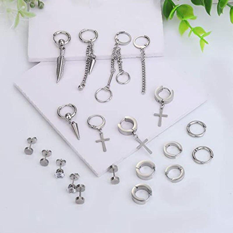 Đôi Bông Tai Nam NữThép Không Gỉ