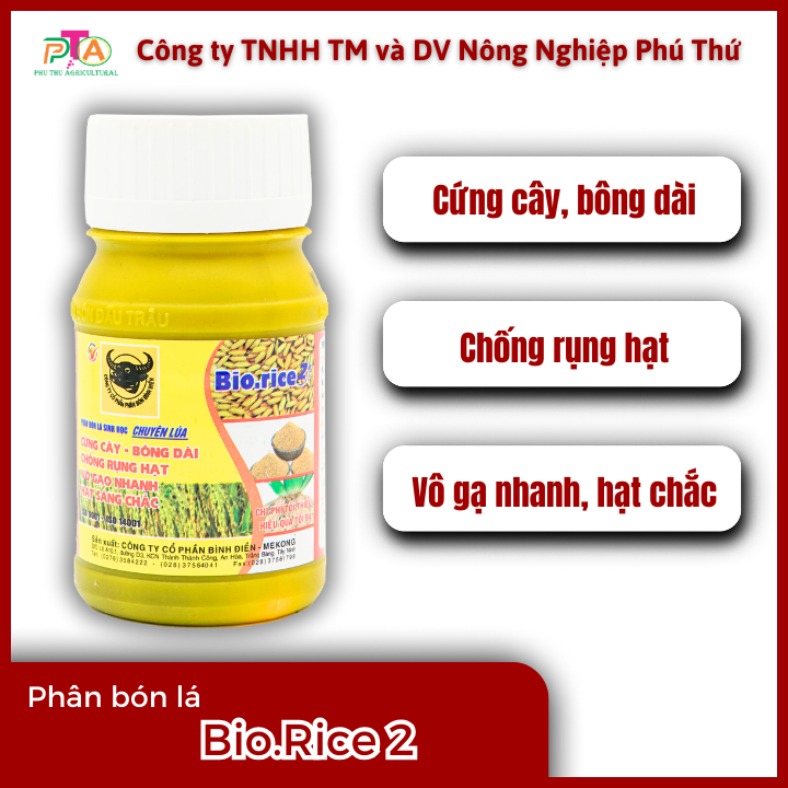 Phân Bón lá Đầu Trâu Bio.Rice2 (5-2-10) chai 100ml