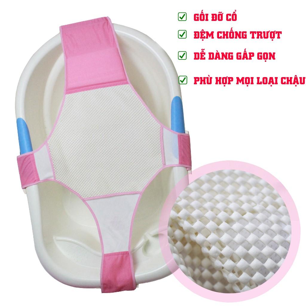 Lưới Tắm Đỡ Lưng Gắn Chậu Cho Bé Sơ Sinh, Gấp Gọn, Chống Trượt An Toàn Gọn Nhẹ, Dễ Dàng Điều Chỉnh Kích Thước Cho Bé