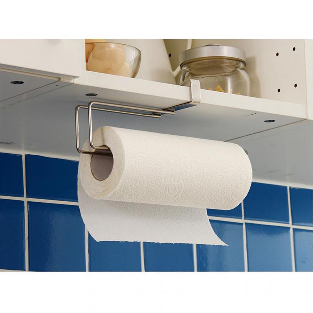 Stainless Steel Paper Roll Rack Cabinet Mount Paper Roll Holder Dispenser