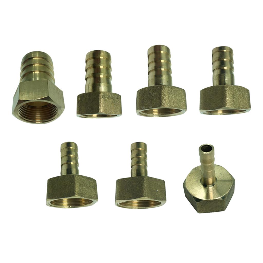 Brass Pipe Fitting Coupler Connector - Hose Adapter  DN20 8-25mm Dia- Solid, 7 Sizes