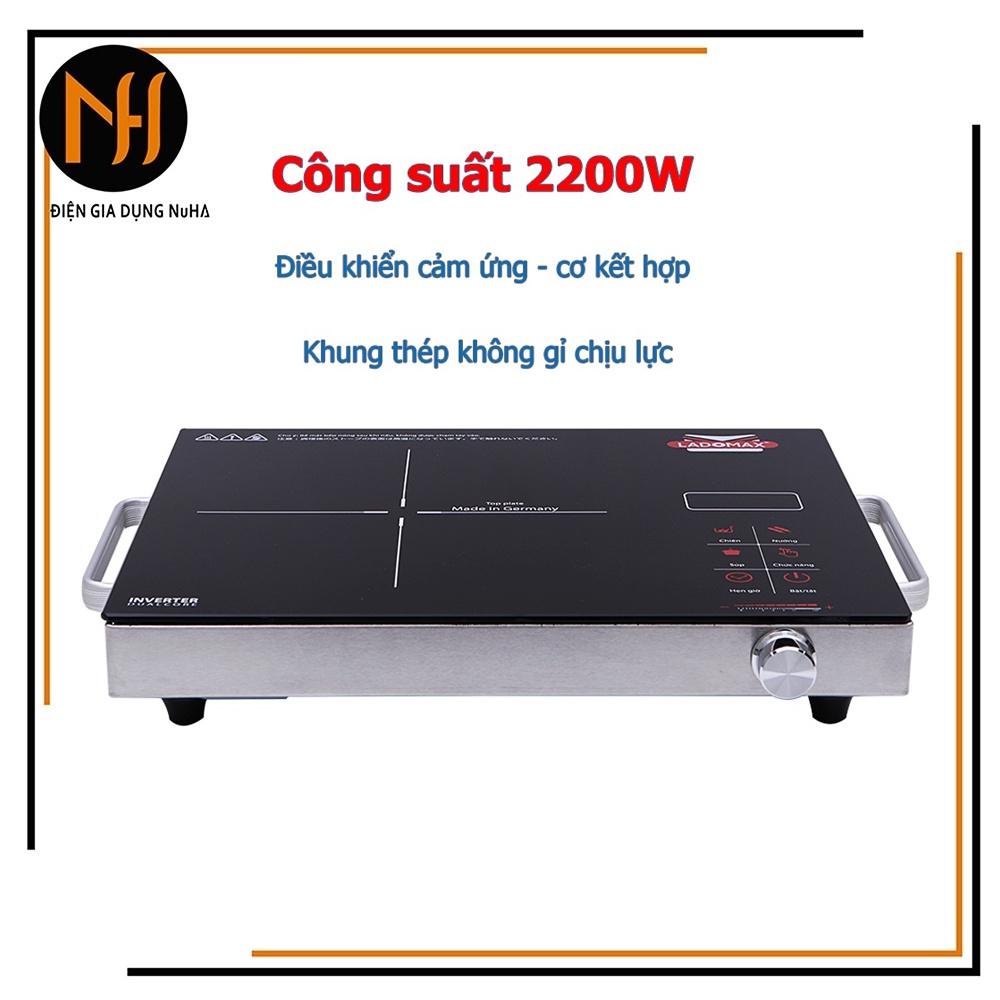 [Hàng chính hãng] Bếp Điện Hồng Ngoại Ladomax Ha666 khung tay cầm inox, công suất 2200W