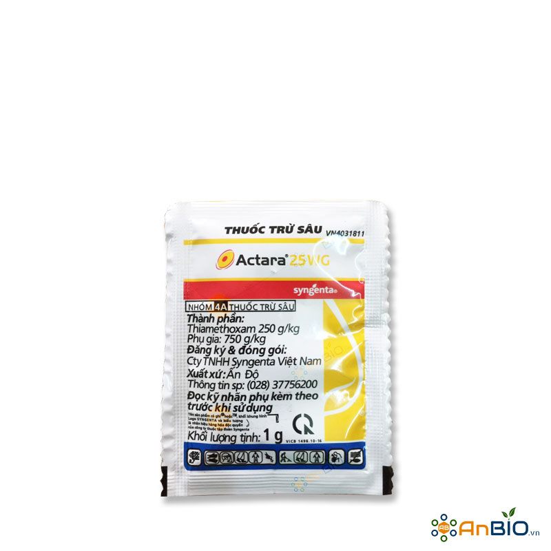 THUỐC TRỪ SÂU Actara 25WG Gói 1g Sự bảo vệ khôn ngoan - B2.1020
