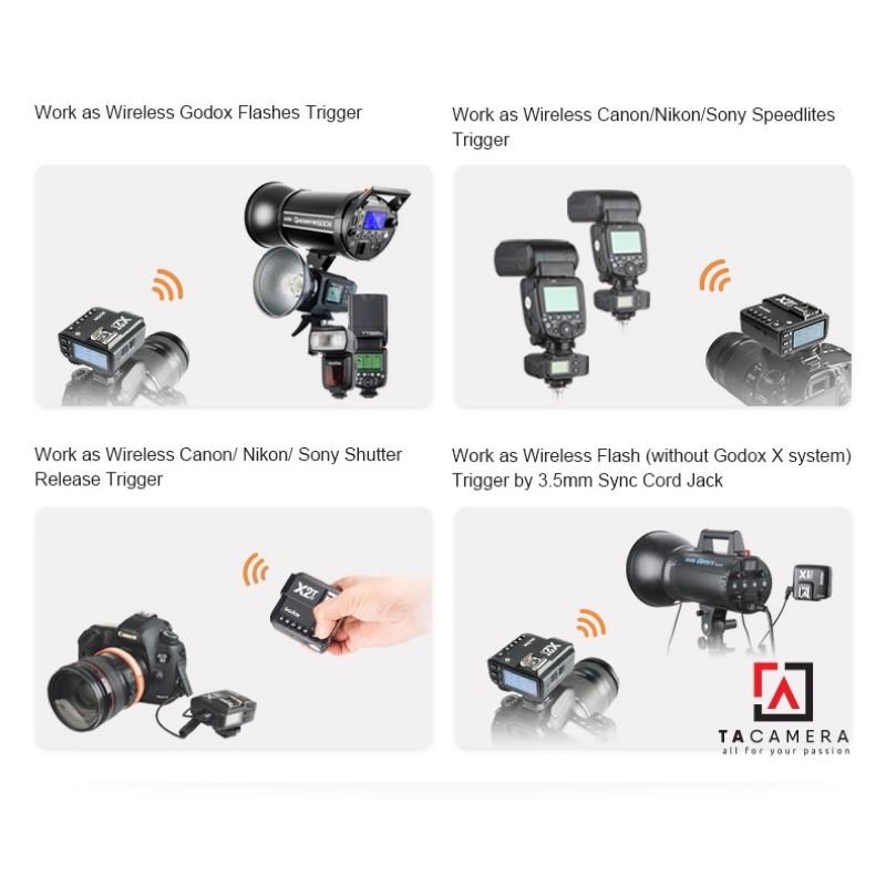 Trigger Godox X2T tích hợp TTL HSS 1/8000 - Hàng chính hãng - For