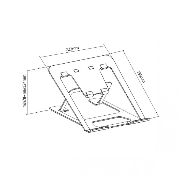 Giá đỡ Laptop di động siêu mỏng có thể gập lại BR-AR-12