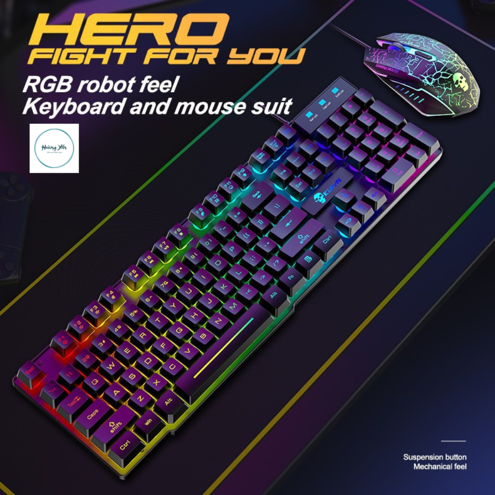 Bộ Bàn Phím Và Chuột Chơi Game Có 10 Chế Độ Led Khác Nhau T6RGB Super PRO 2022 Tương Thích Máy Tính PC Laptop