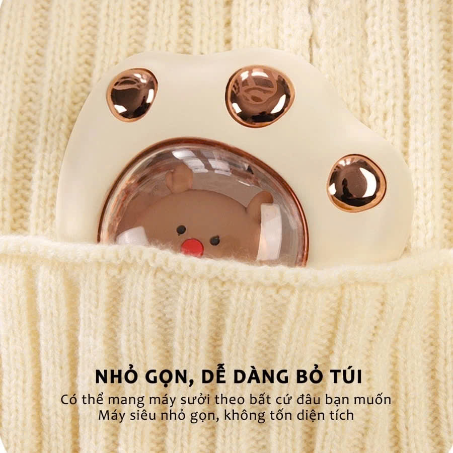 Máy Sưởi Ấm Mini Cầm Tay Kết Hợp Sạc Hiển Thị Đèn LED Văn Phòng Du Lịch Dã Ngoại Phượt - Hàng Nhập Khẩu