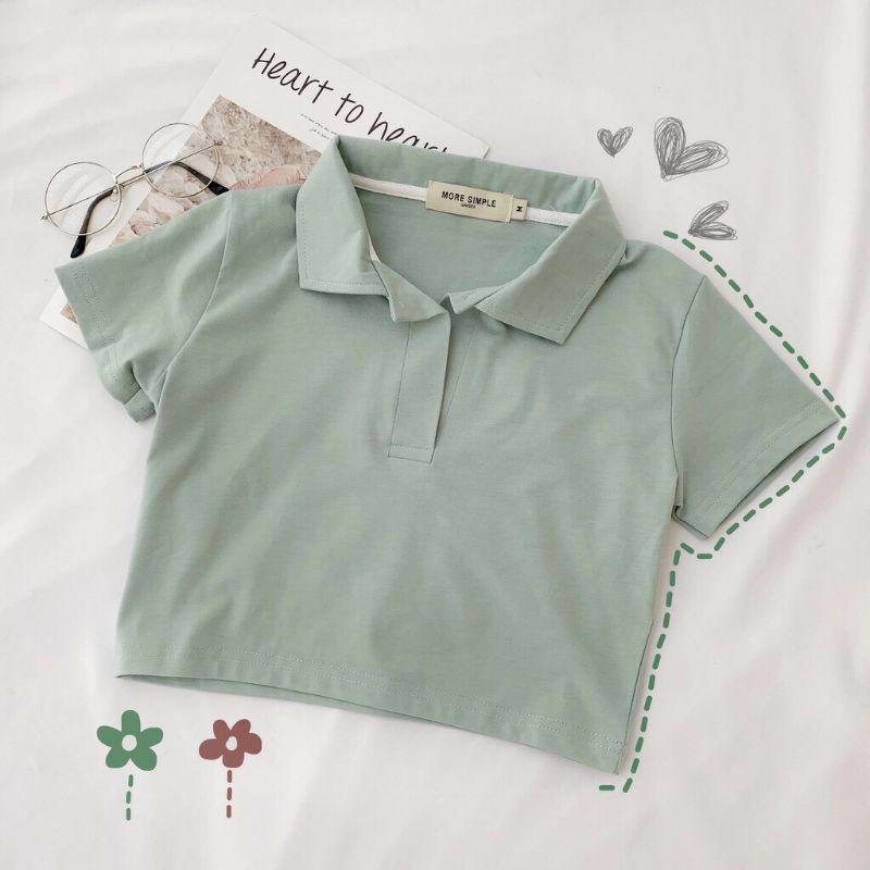 Áo Croptop Nữ PoLo Tay Ngắn Dáng Ôm Ulzzang 