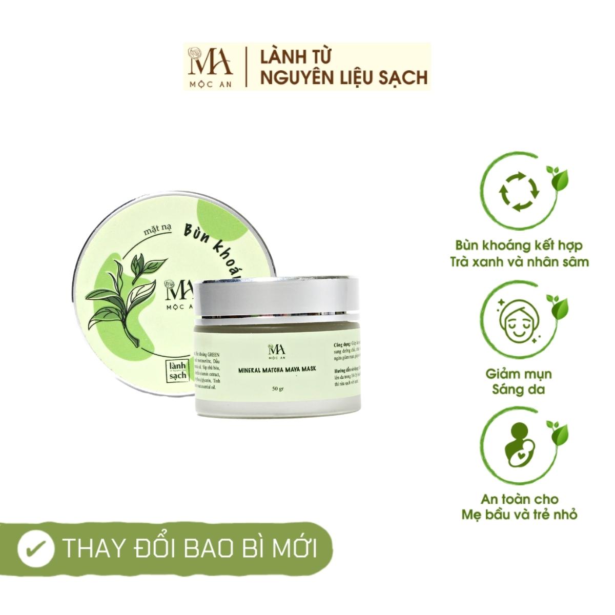 Mặt Nạ Bùn Khoáng Mộc An Giúp Giảm Mụn, Dưỡng Da Tươi Trẻ Mineral Maya Mask 50g