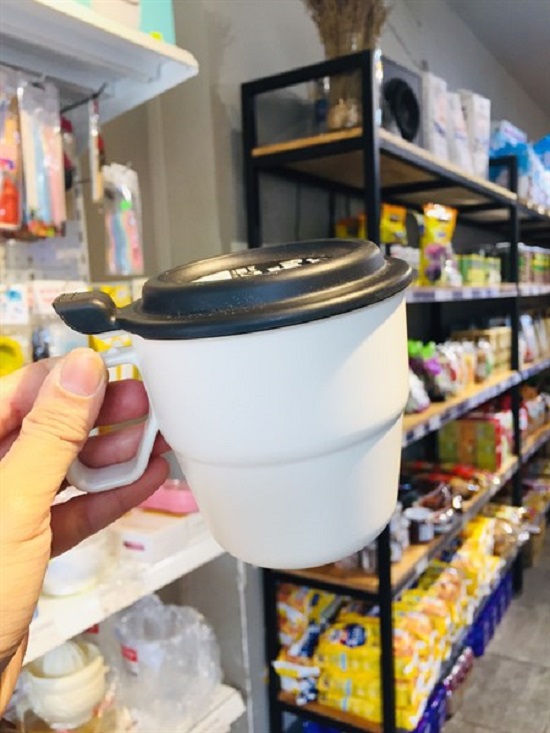 Cốc uống nước có nắp cao cấp Inomata 360ml - Hàng nội địa Nhật Bản.