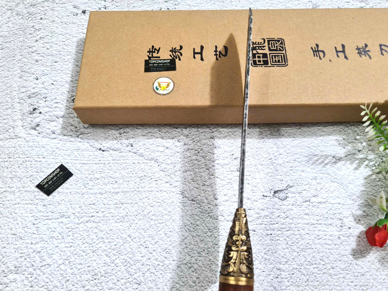 DAO BẾP - DAO THÁI HOA VĂN KHÂU ĐỒNG MÃ A3 DT157 NT topcomshop vn