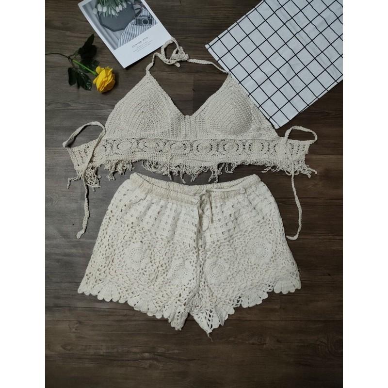 14-Set bikini ren đi biển 3 món có bán rời