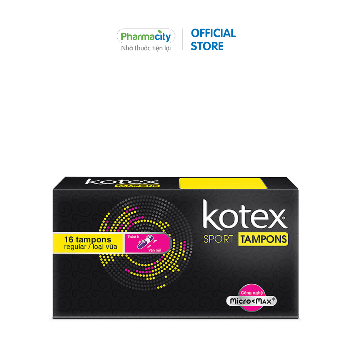 Băng vệ sinh Kotex Sport Tampons (Hộp 16 cái) - Loại vừa