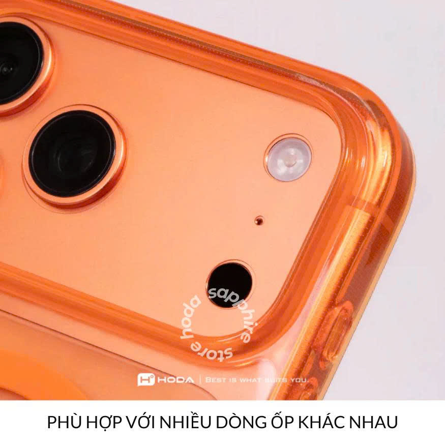 Miếng Dán Camera PET Nhám Mờ Hoda Matte Cho iPhone 17 Pro Max – Chống Trầy Xước, Chống Vân Tay, Kèm Khung Dán Chuẩn Xác - Hàng chính hãng