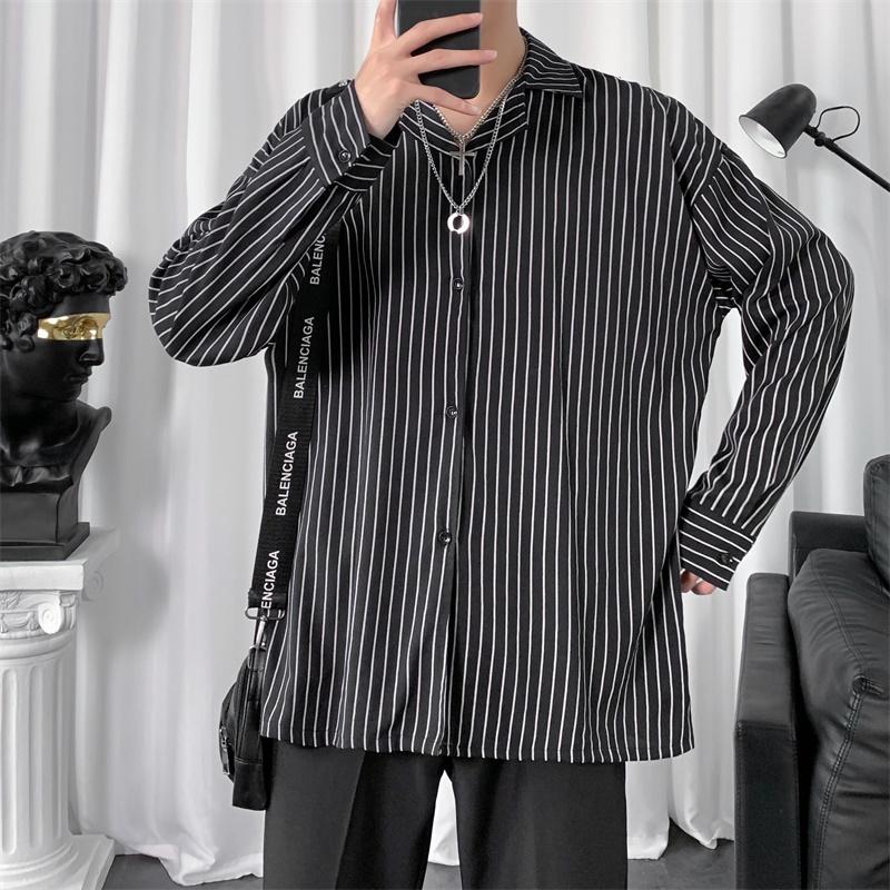 Áo Sơ Mi Nam Dài Tay Cổ Đứng Thời Trang Hàn Cỡ M-2Xl