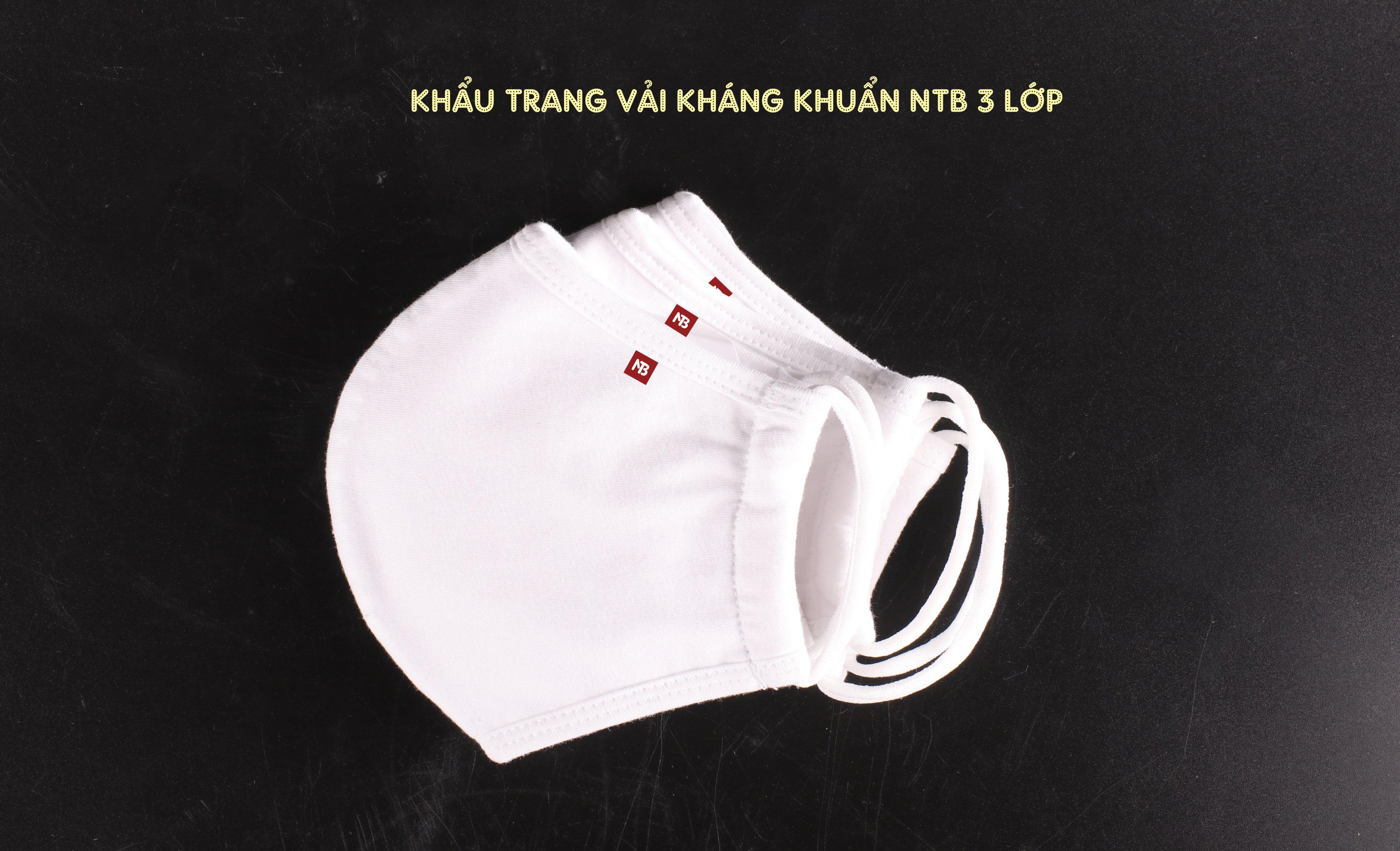 Khẩu trang vải kháng khuẩn NTB 3 lớp