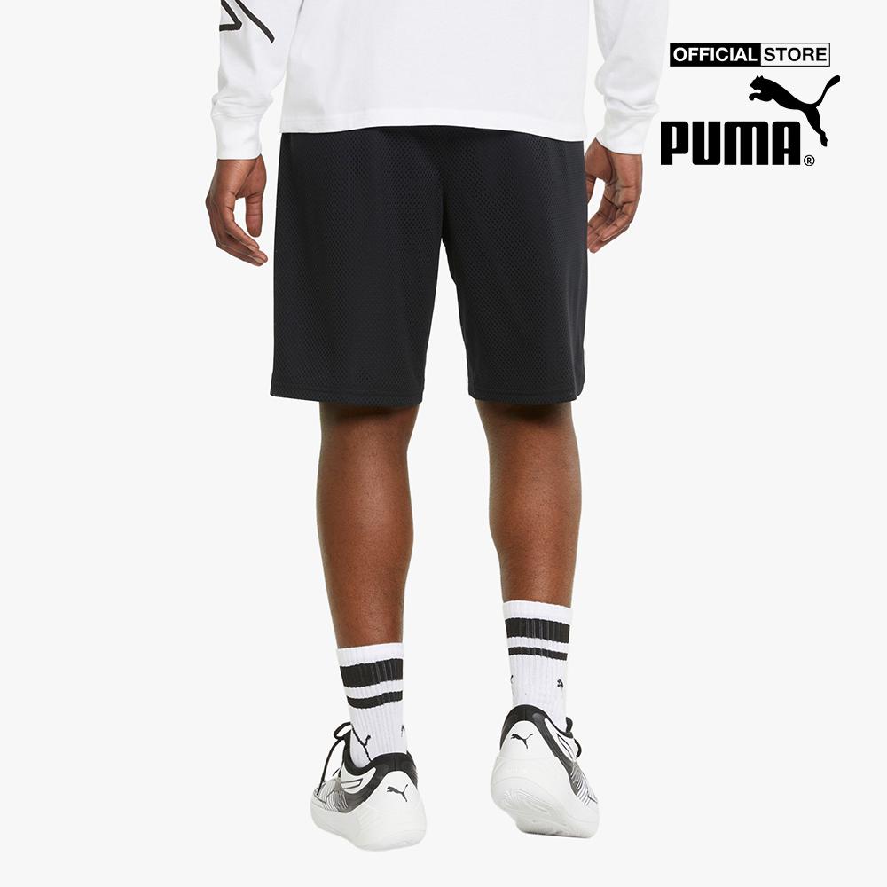 PUMA - Quần shorts thể thao nam Mesh Basketball Practice 532198