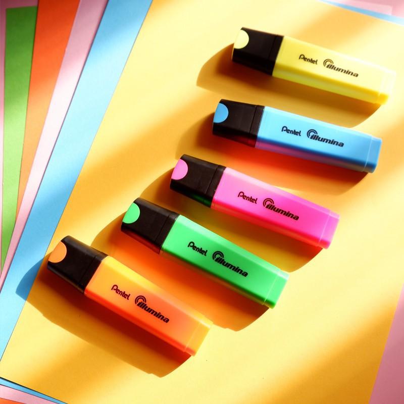 Bút Nhớ Dòng Illumina Pentel SL60 Nhiều Màu | Màu Mực Tươi Sáng Phản Quang Tốt