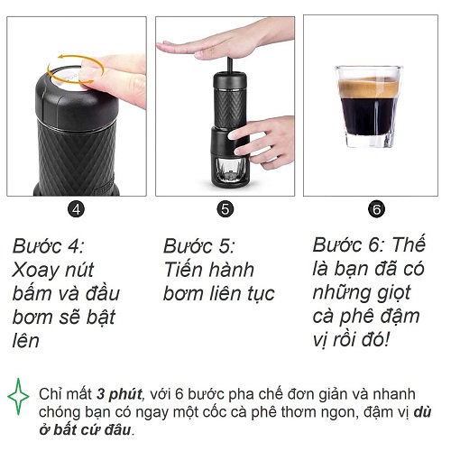 Máy pha cà phê espresso cầm tay Staresso Basic