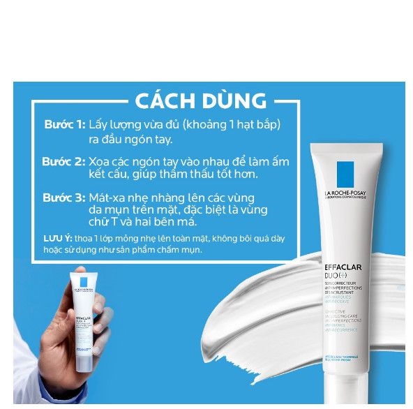 Kem dưỡng da thông thoáng lỗ chân lông ngừa thâm và mụn La RochePosay Effaclar Duo+ 40ml