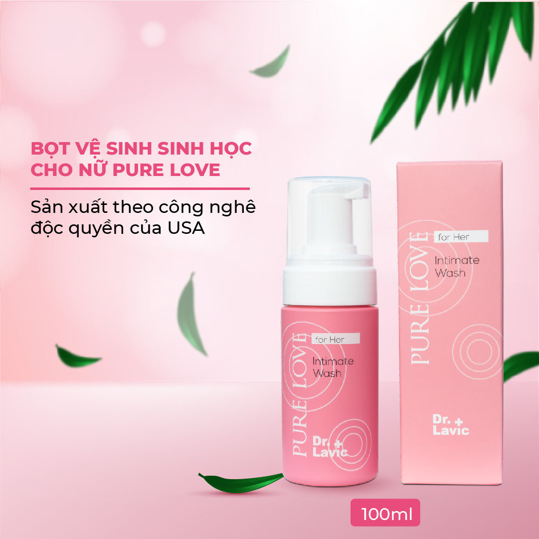 Dung dịch vệ sinh phụ nữ Dr.Lavic Pure Love Intimate Wash For Her dạng bọt sạch thơm mát 100ml - DR940