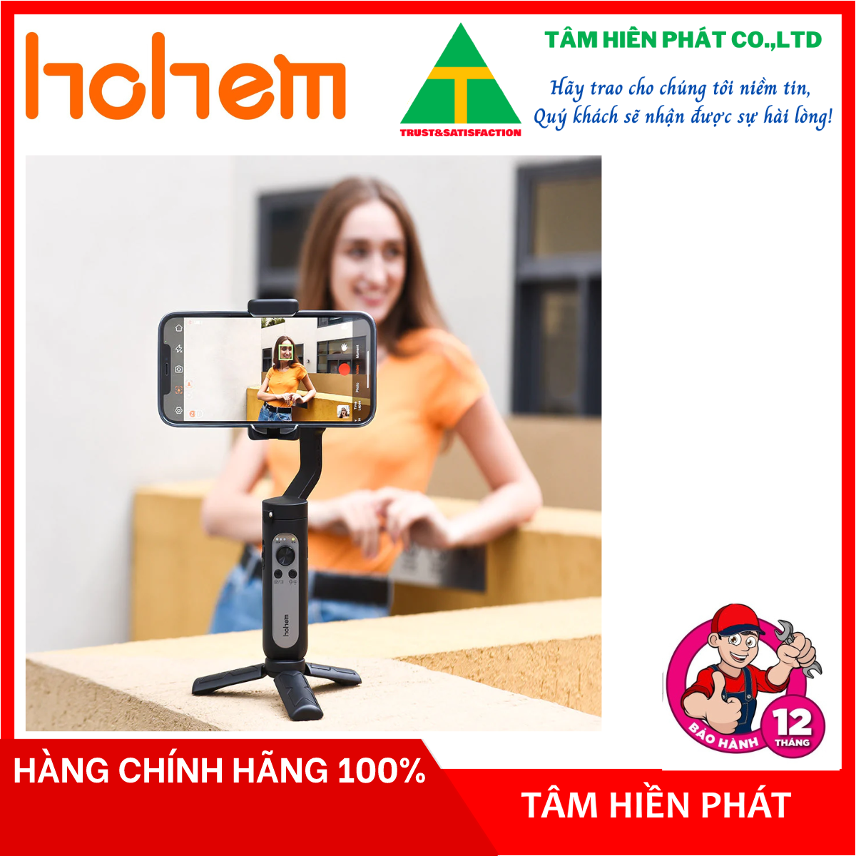 Hohem iSteady X2 - Tay Cầm Chống Rung (Gimbal) Điều Khiển Từ Xa Không Dây Cho Smartphone - Hàng chính hãng - Bảo hành 12 tháng