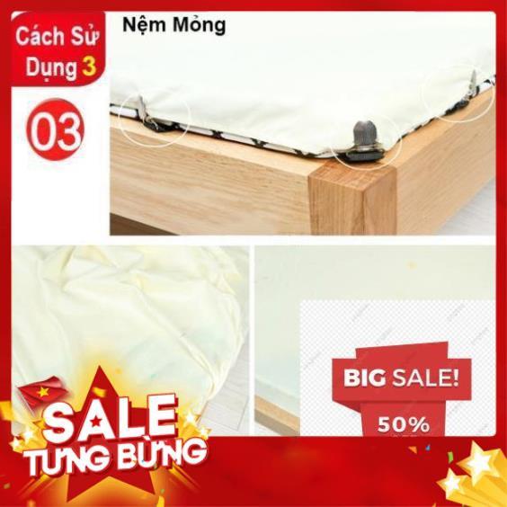 COMBO 4 DÂY kẹp ga giường - kẹp drap giường nệm giữ cố định chống xê dịch tụt góc