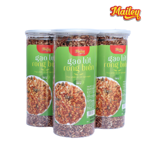 [COMBO] Combo 3 hũ gạo lứt sấy rong biển ăn liền MAILEY 300G