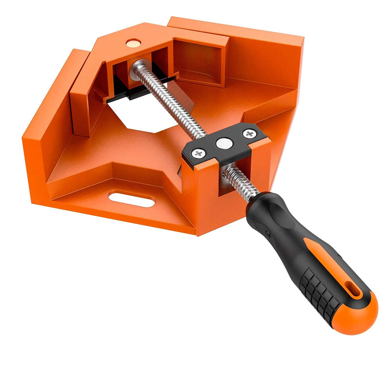 Right Angle Clamp Single Handle Aluminum Alloy Corner Clamp Adjustable Swing Jaw 90 Degree Clip Clamp Tool Woodworking