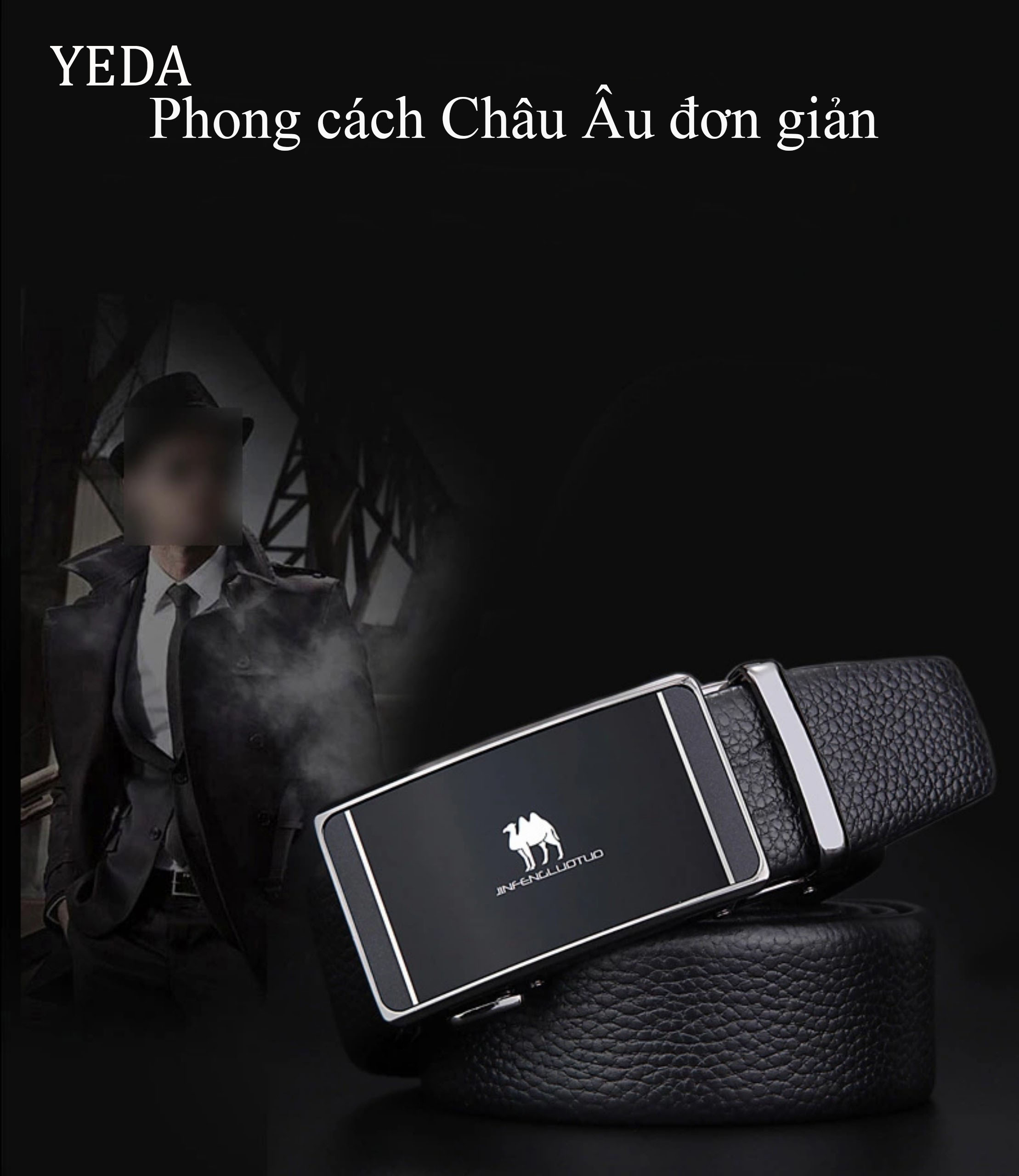 Dây nịt nam/ Thắt lưng nam công sở da bò nguyên chất khóa tự động Mã GZA-101