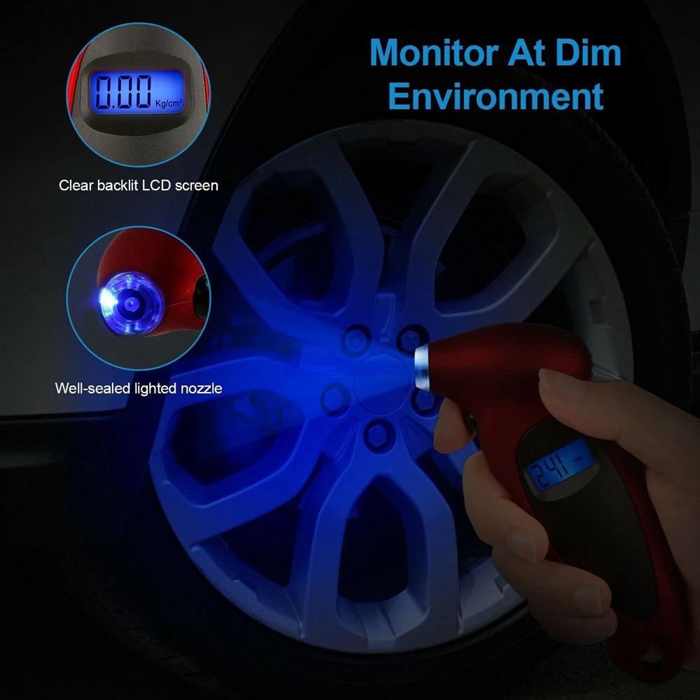 Thiết bị kiểm tra áp suất lốp xe kỹ thuật số màn hình LCD