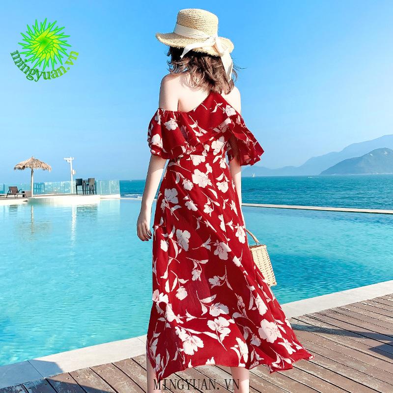 Đầm Nữ Không Tay Họa Tiết Hoa Thời Trang Quyến Rũ