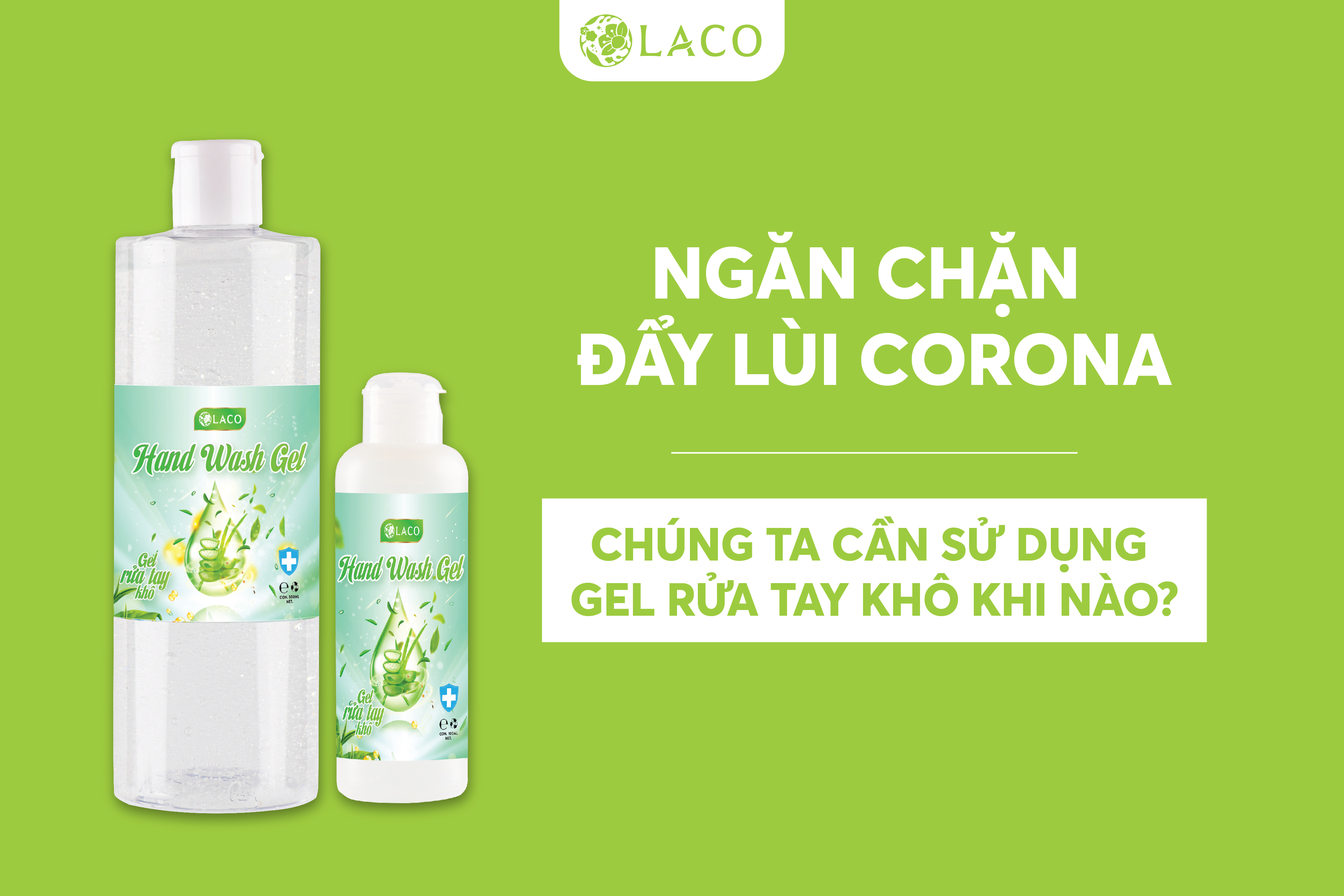 Gel RỬA TAY KHÔ Kháng Khuẩn Laco