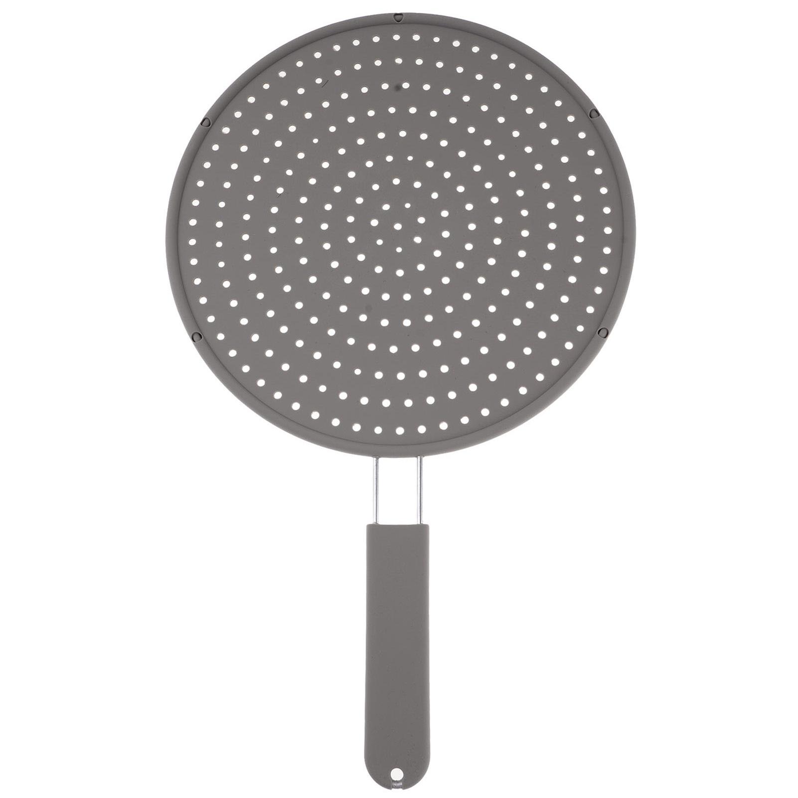 Kitchen Silicone Splatter Screen, High Heat Resistant Cooling Mat, Drain Board and Strainer Grease Splatter Guard